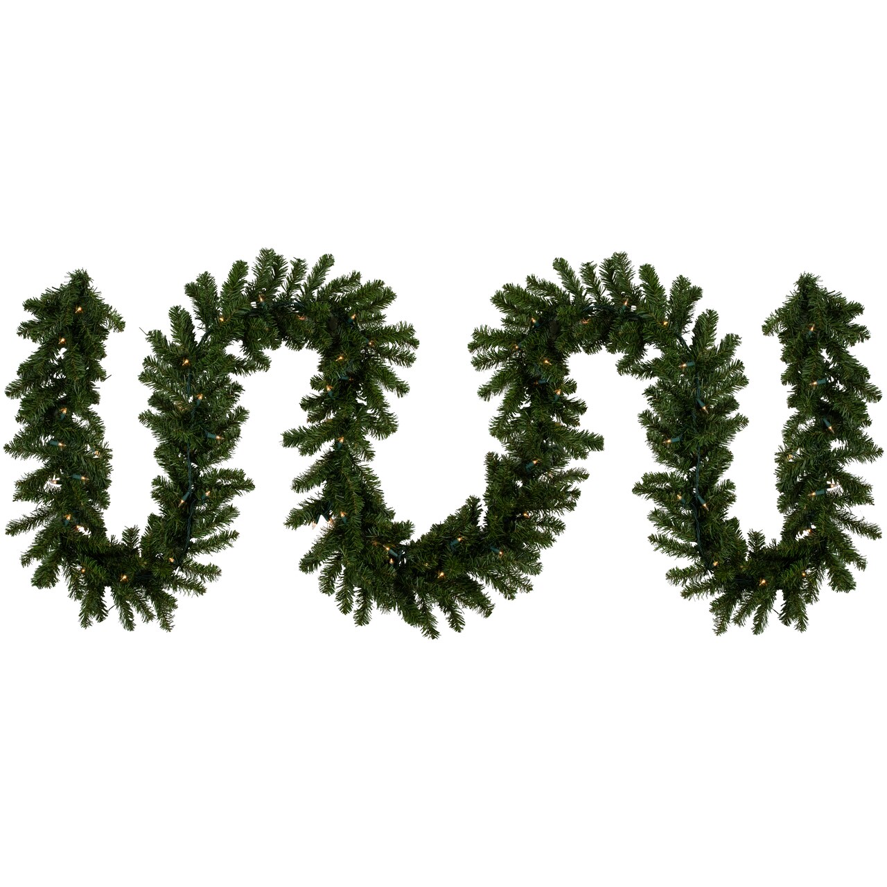 Northlight Pre-Lit Canadian Pine Commercial Artificial Christmas Garland - 50' x 10" - Clear Lights